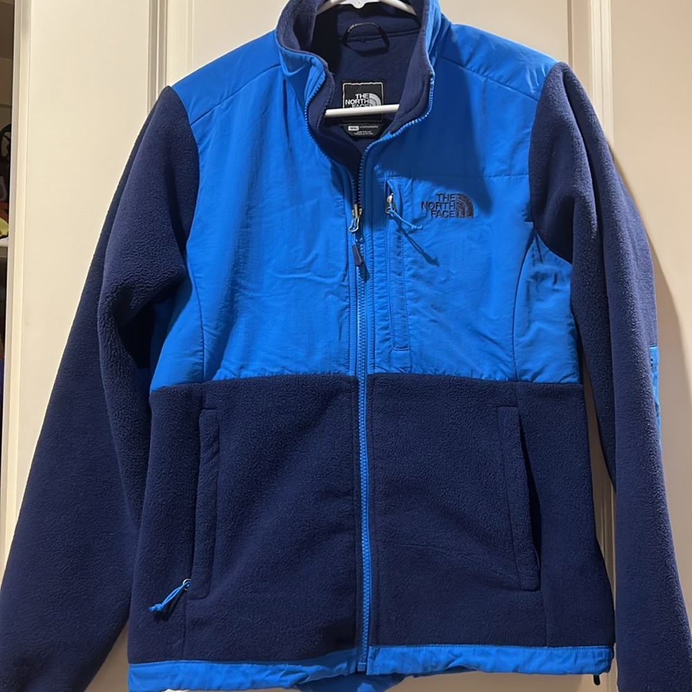 The North Face womens fleece color block Jacket zip pockets fleece lined size M